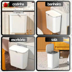 Lixeira Mágica® 10 Litros Pendurável + Adesivos e Ganchos de Brinde 🎁