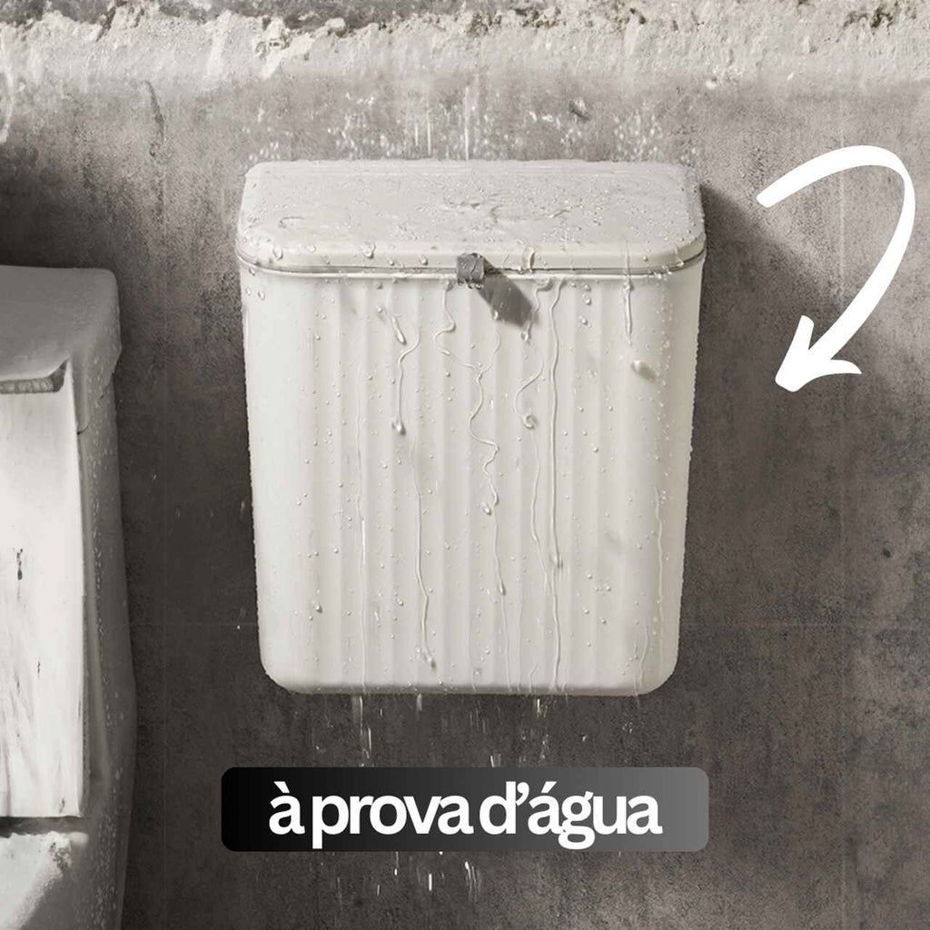 Lixeira Mágica® 10 Litros Pendurável + Adesivos e Ganchos de Brinde 🎁