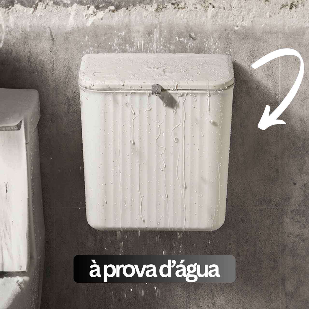 Lixeira Mágica® 10 Litros Pendurável + Adesivos e Ganchos de Brinde 🎁