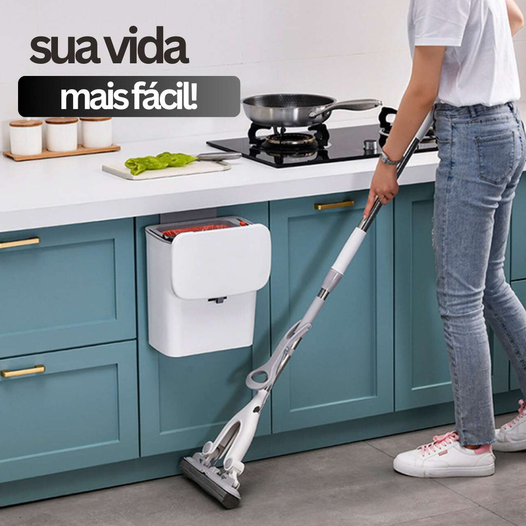 Lixeira Mágica® 10 Litros Pendurável + Adesivos e Ganchos de Brinde 🎁