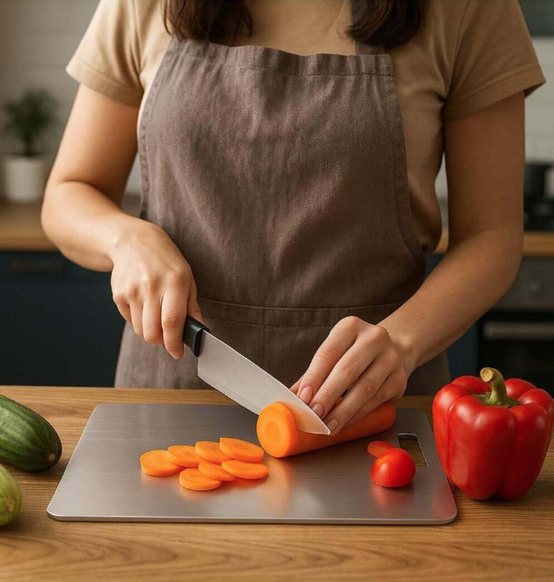 TitanChef® - Tábua De Corte Profissional 100% Titanium - Proteção Anti-Bactéria + Brinde Exclusivo 🏆