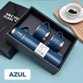 Garrafa Térmica Premium 500ml - Café Quente Sempre com Você (Ganhe 2 Xícaras + Caixa Para Presente)