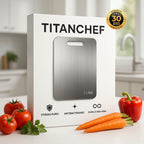 TitanChef® - Tábua De Corte Profissional 100% Titanium - Proteção Anti-Bactéria + Brinde Exclusivo 🏆