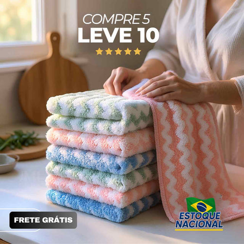 (Compre 5 Leve 10) Panos Mágicos® - Limpeza Premium Chef Atoalhado - Brinde Exclusivo