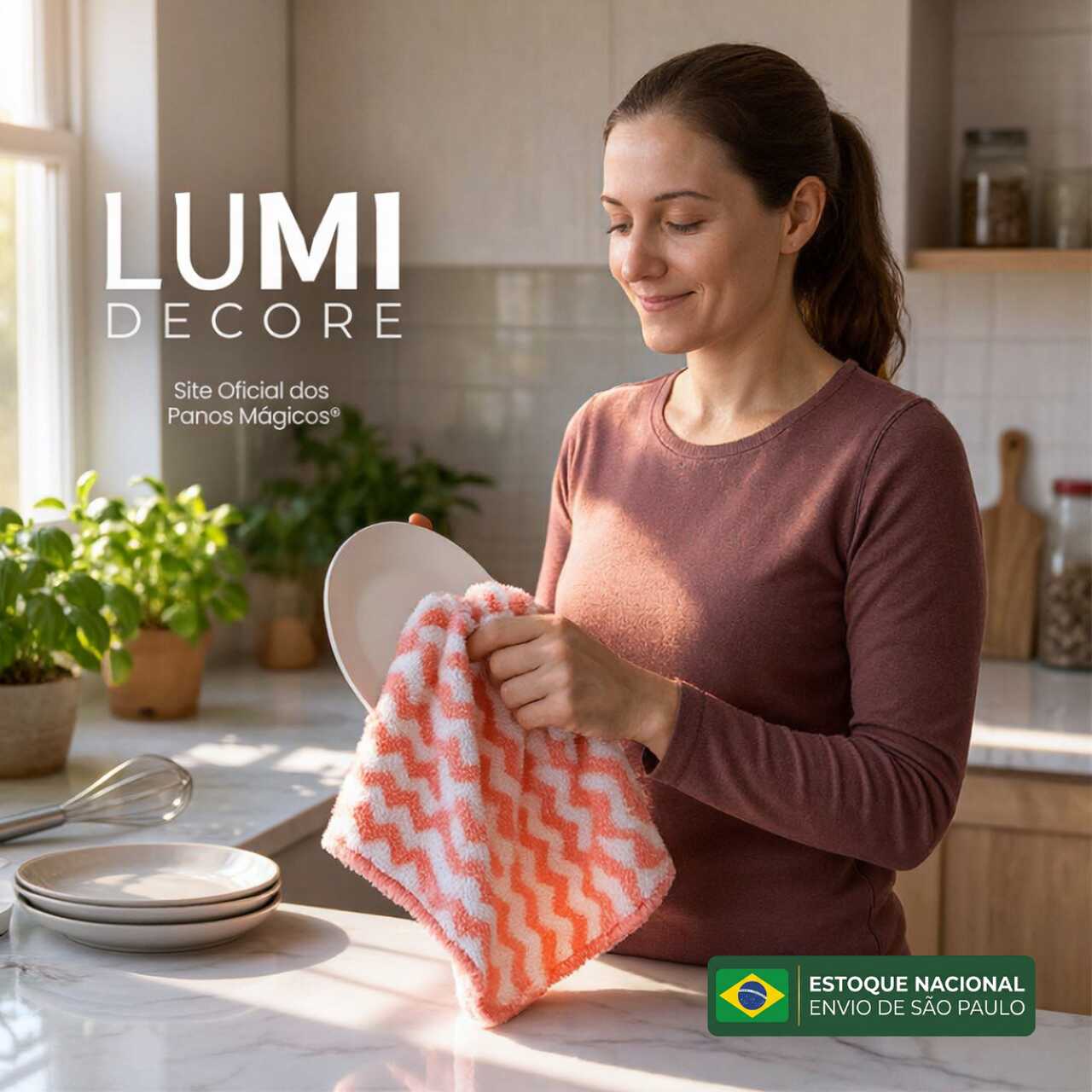 (Compre 5 Leve 10) Panos Mágicos® - Limpeza Premium Chef Atoalhado - Brinde Exclusivo