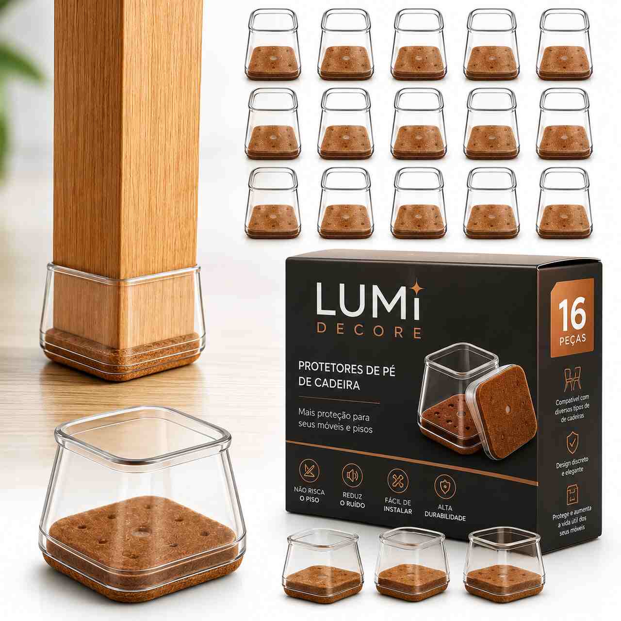 Kit 16 Protetores de Silicone Flexíveis para Pés de Cadeiras & Móveis Premium - Brinde Exclusivo 🏆 - Oferta Especial