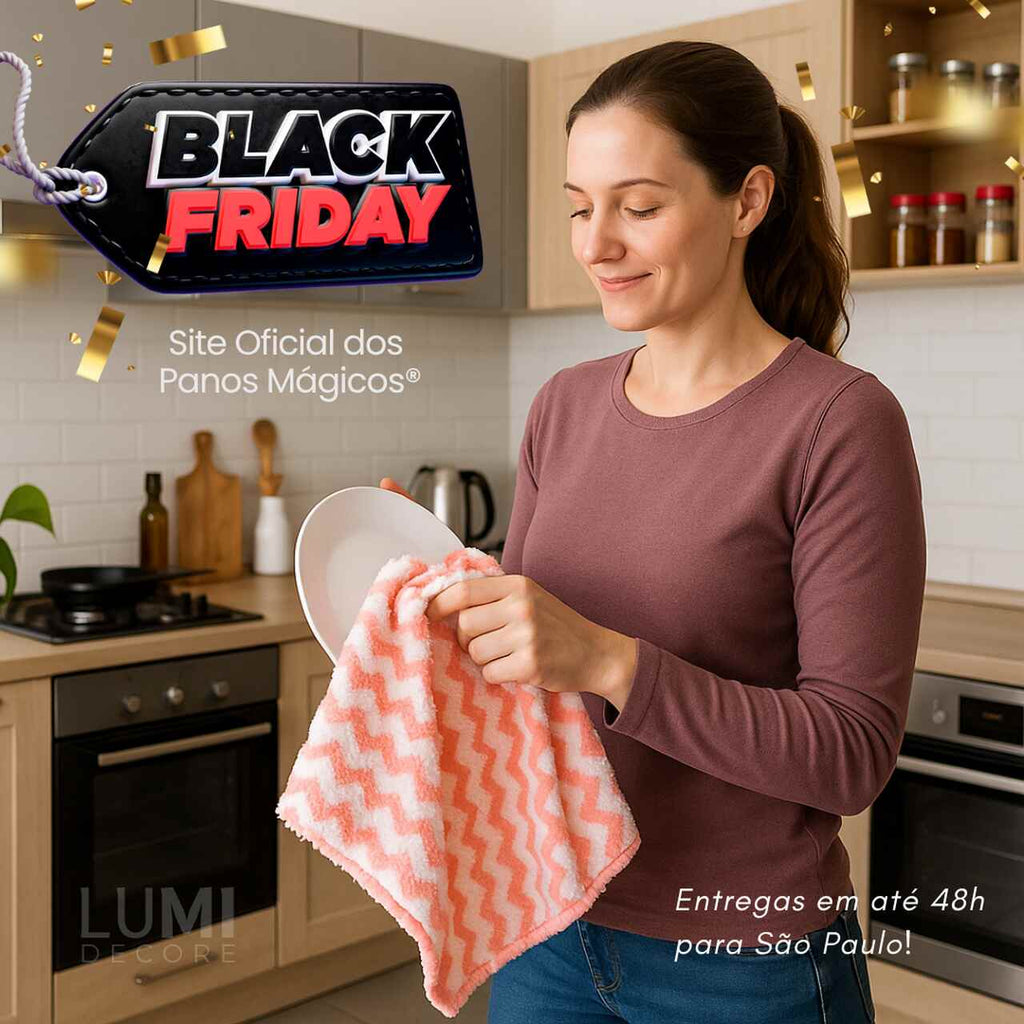 (Compre 5 Leve 10) Panos Mágicos® - Limpeza Premium Chef Atoalhado - Brinde Exclusivo