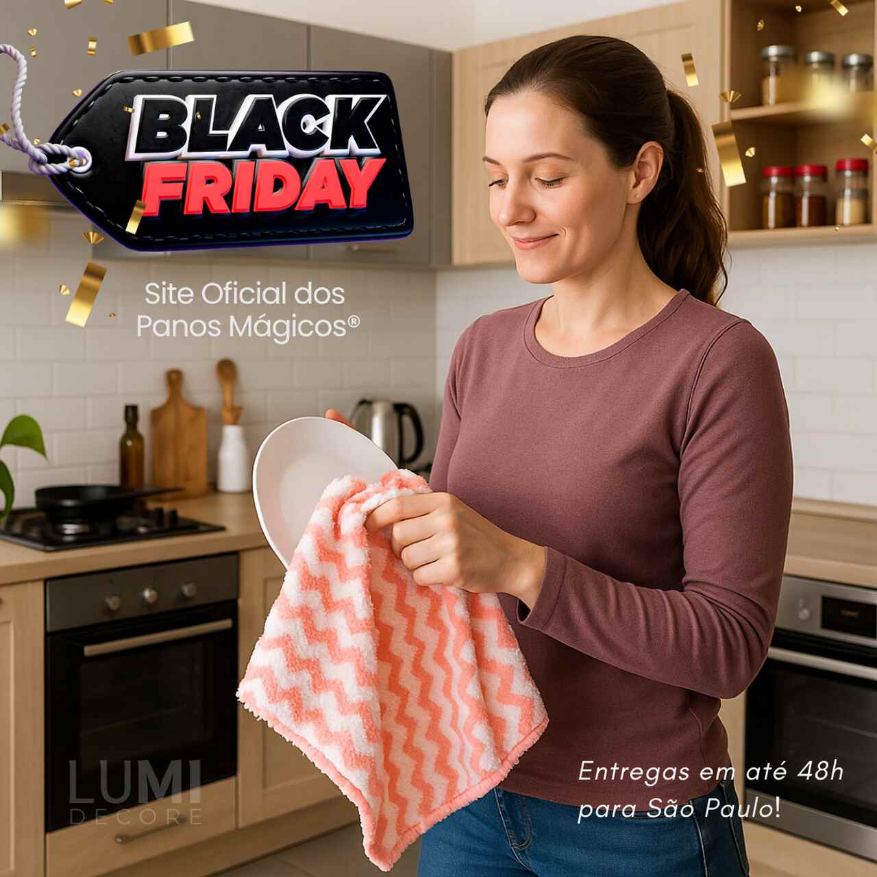 (Compre 5 Leve 10) Panos Mágicos® - Limpeza Premium Chef Atoalhado - Brinde Exclusivo