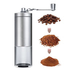 Moedor Manual de Café em Inox e Cerâmica – Compacto, Ajuste de Moagem