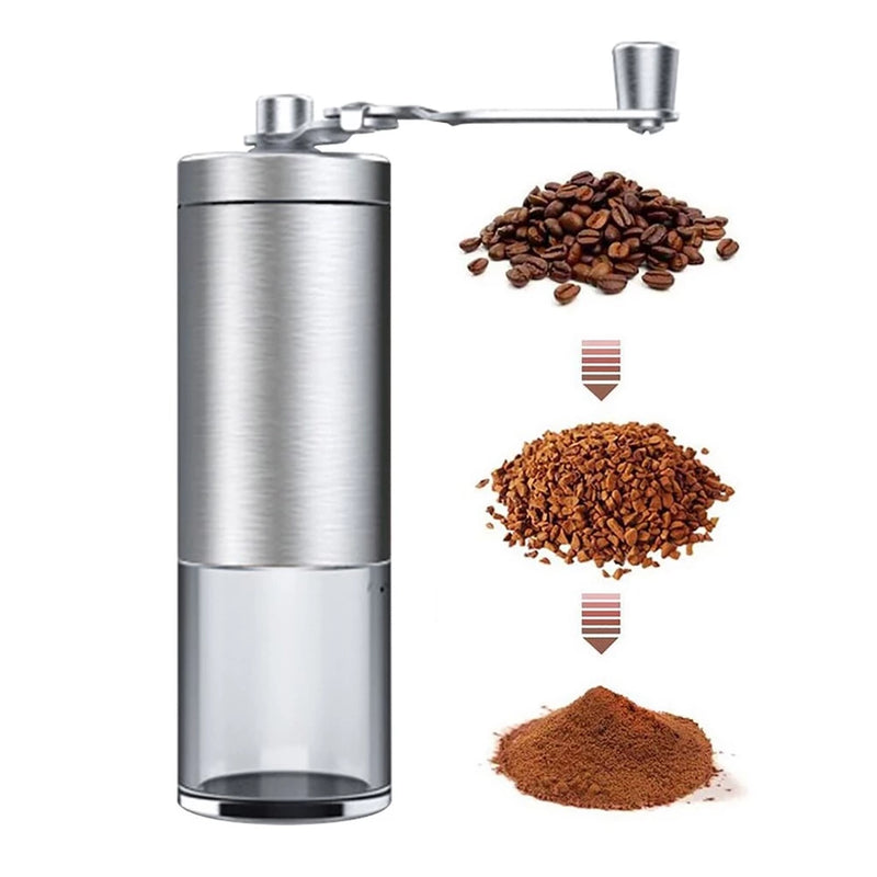 Moedor Manual de Café em Inox e Cerâmica – Compacto, Ajuste de Moagem