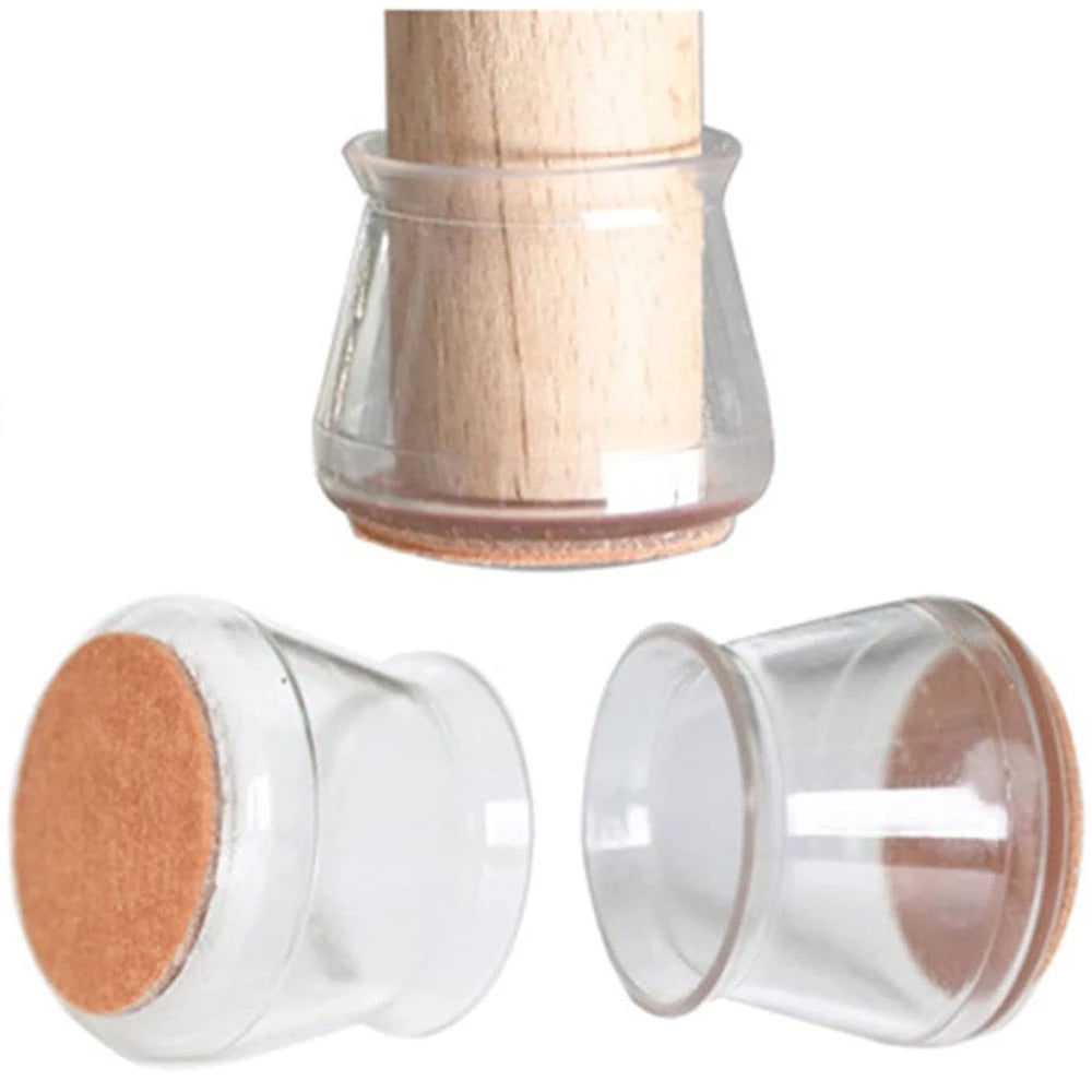 (Kit com 16 unidades) Protetores de Silicone Flexíveis para Pés de Móveis  - Antirruído, Antiderrapante e Proteção para Pisos