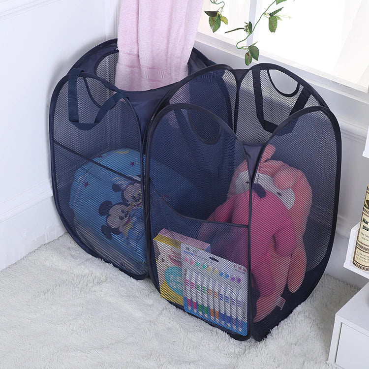 (Kit com 2 unidades) Cesto Dobrável em Nylon Multiuso – Praticidade, Organização e Proteção para Seu Lar