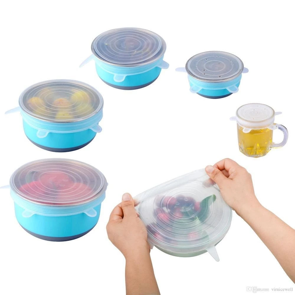 Tampas de Silicone Reutilizável (Compre 6 Leve 12)