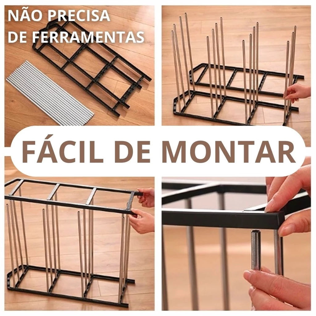 (Kit com 2 unidades) Sapateira Vertical 4 Andares: Organização, Versatilidade e Design Minimalista