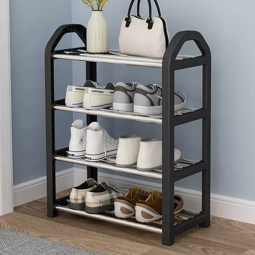 (Kit com 2 unidades) Sapateira Vertical 4 Andares: Organização, Versatilidade e Design Minimalista