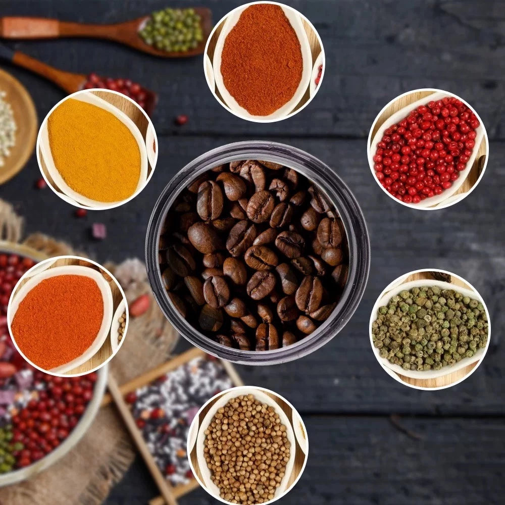 Moedor de Grãos Elétrico em Aço Inoxidável –  Potência 110V, Alta Qualidade e Durabilidade