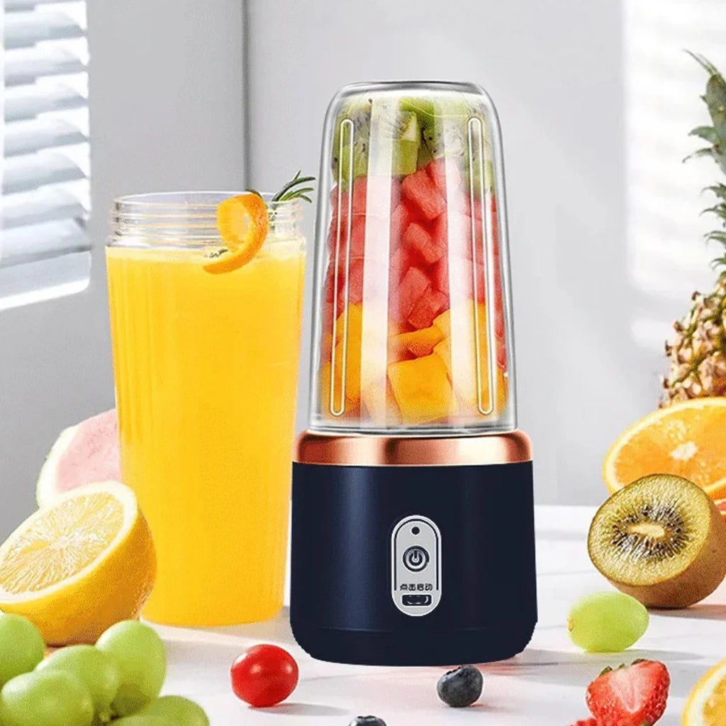 Liquidificador Pessoal Portátil com Lâminas de Aço Inoxidável – Sua Bebida Saudável a Qualquer Hora!