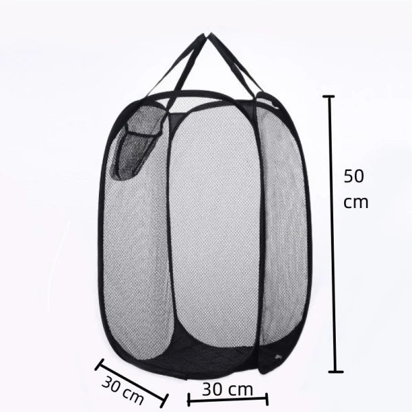 (Kit com 2 unidades) Cesto Dobrável em Nylon Multiuso – Praticidade, Organização e Proteção para Seu Lar