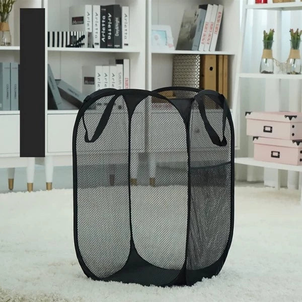 (Kit com 2 unidades) Cesto Dobrável em Nylon Multiuso – Praticidade, Organização e Proteção para Seu Lar