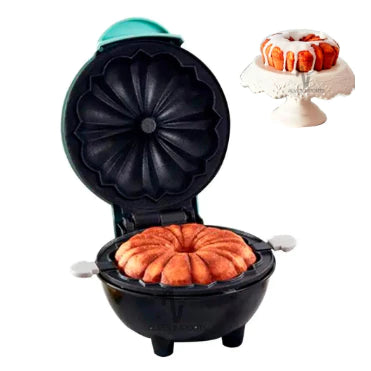 Mini Máquina de Bolos Portátil 3 em 1: Faça Bolos, Donuts e Waffles Perfeitos em Minutos!
