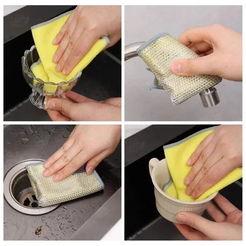 (Kit com 10) Pano de Lavar Louça Ultra Absorvente: Limpeza Profunda sem Esforço e sem Danificar Superfícies