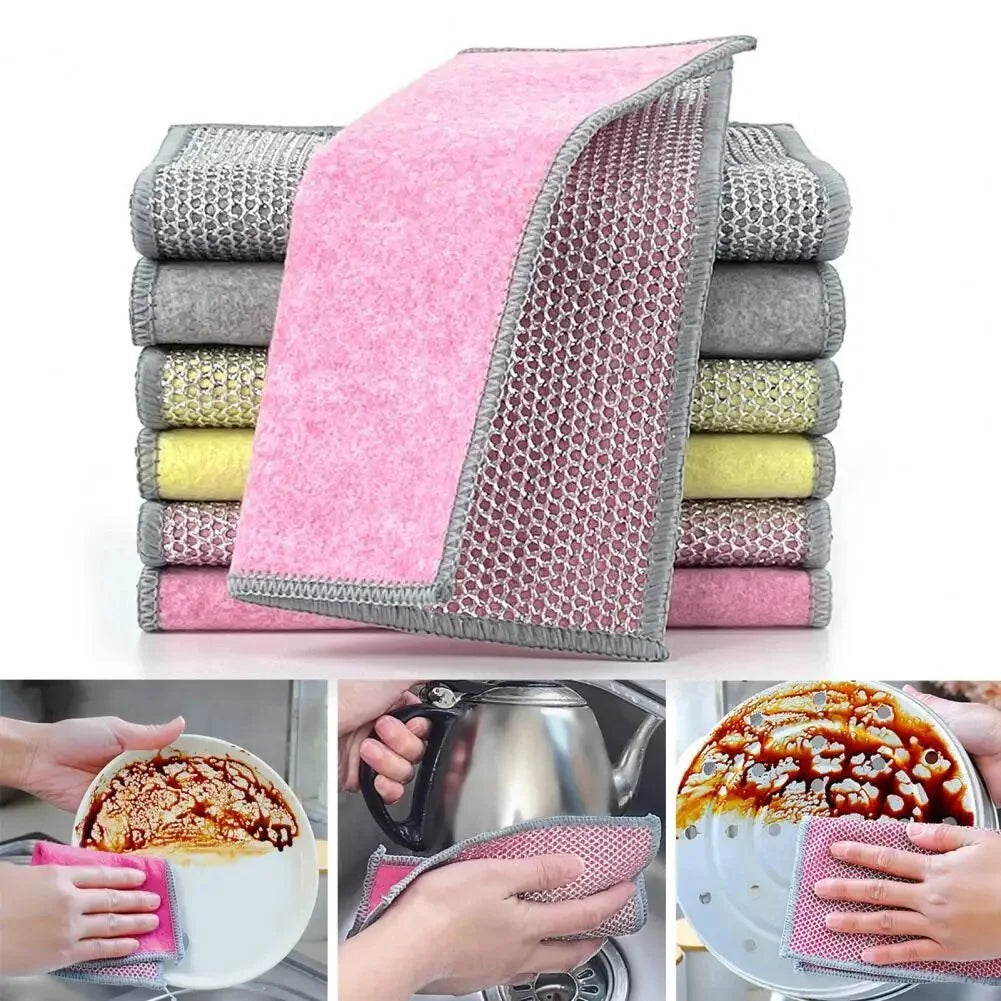 (Kit com 10) Pano de Lavar Louça Ultra Absorvente: Limpeza Profunda sem Esforço e sem Danificar Superfícies