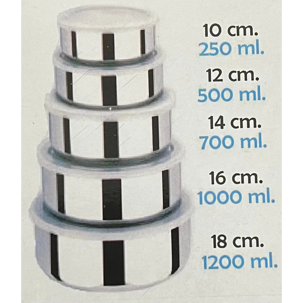 Kit Jogo de Tigelas em Aço Inox com Tampa – 5 Peças: Praticidade, Elegância e Durabilidade na sua Cozinha