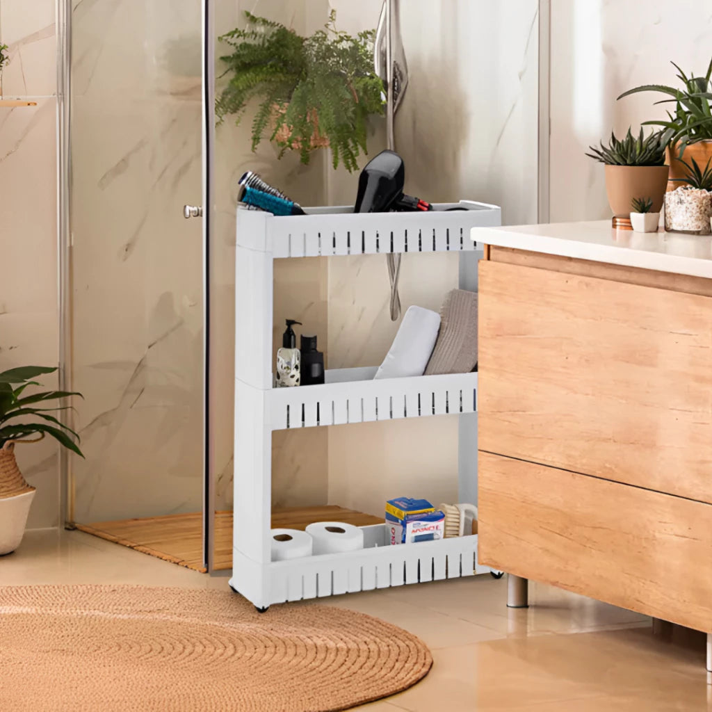 Prateleira Multiuso com Rodízios – Compacta, Versátil e Funcional