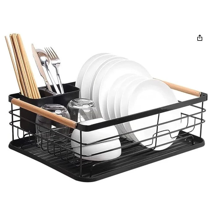 Rack de Secagem de Louças – Aço Reforçado com Porta-Talheres