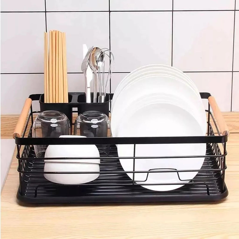 Rack de Secagem de Louças – Aço Reforçado com Porta-Talheres