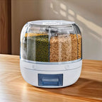 Porta Cereais Premium 6 em 1 com Dispenser Giratório – Organização, Conservação e Praticidade na Sua Cozinha!