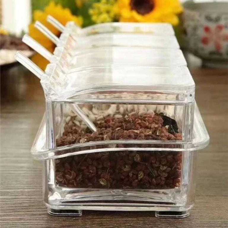 Kit Organizador de Temperos com 4 Recipientes Destacáveis – Praticidade e Estilo para Sua Cozinha