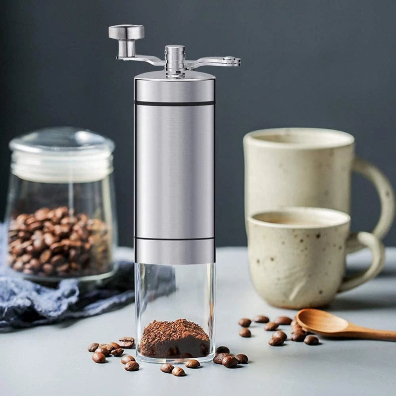 Moedor Manual de Café em Inox e Cerâmica – Compacto, Ajuste de Moagem