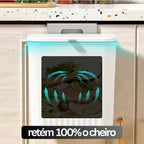 Lixeira Mágica® 10 Litros Pendurável + Adesivos e Ganchos de Brinde 🎁