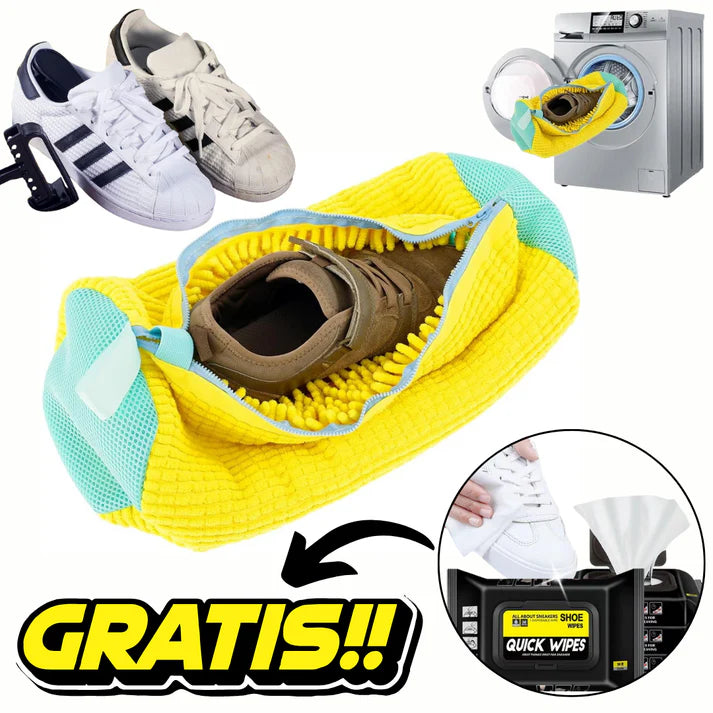 ZABAG® - Bolsa Lava Tênis e Calçados Sem Esforço + Lenços Grátis - Esquenta Black 🔥