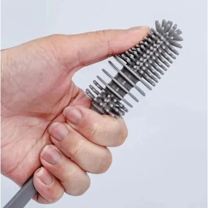 (Kit com 3 unidades) Escova de Silicone Multiuso – A Solução Completa para Lavar Garrafas, Copos e Mamadeiras!