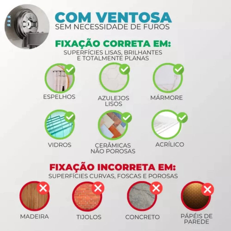 Varal Retrátil Slim 92cm com Ventosa – Organização, praticidade e design em um só produto!