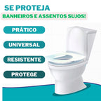CapaClean® – 50 Capas Individuais para Vaso Sanitário - Brinde Esquenta Black 🔥