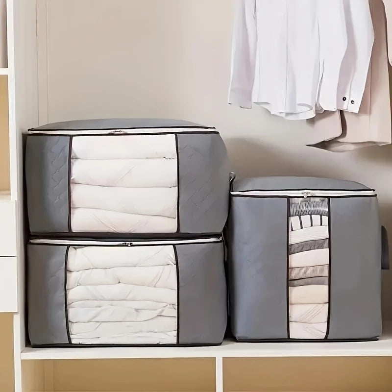 (Compre 1 e leve 2) Caixa Organizadora Ecológica Anti-Poeira e Umidade para Cobertores, Casacos e Roupas - Proteção Contra Insetos e Multiuso
