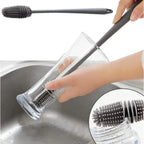 (Kit com 3 unidades) Escova de Silicone Multiuso – A Solução Completa para Lavar Garrafas, Copos e Mamadeiras!