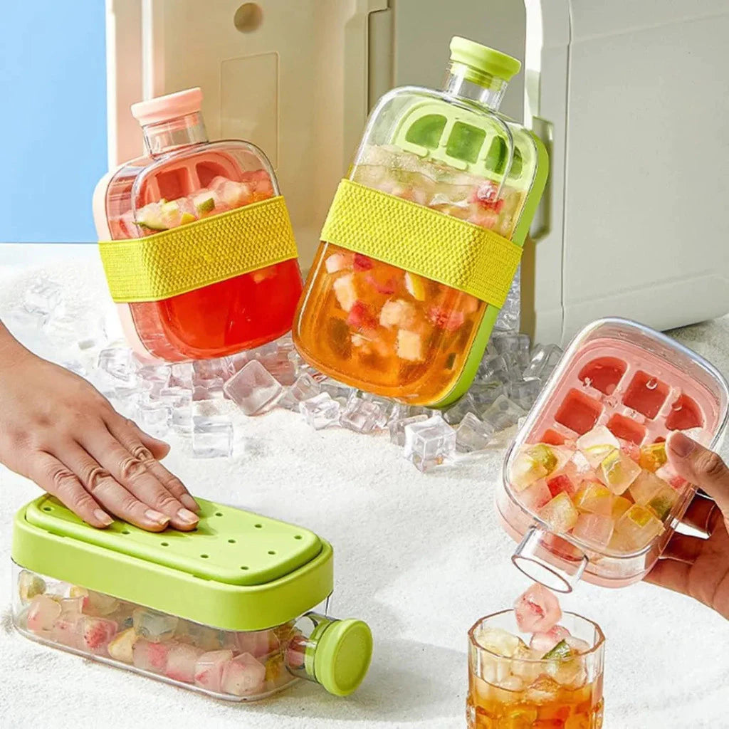 Garrafa IcePro 2 em 1 – Faça Gelo e Refresque-se Onde Estiver!