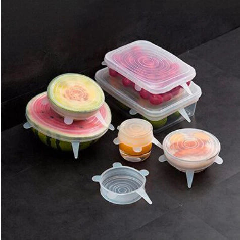 Tampas de Silicone Reutilizável (Compre 6 Leve 12)