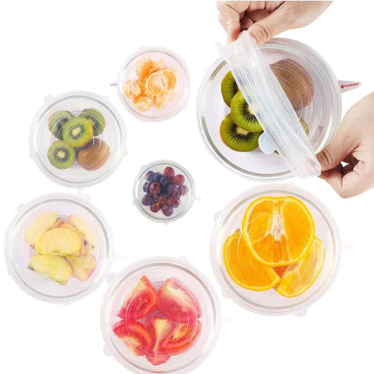 Tampas de Silicone Reutilizável (Compre 6 Leve 12)