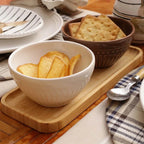 Bandejas de Bambu Retangular (KIT COM 3 UNIDADES)