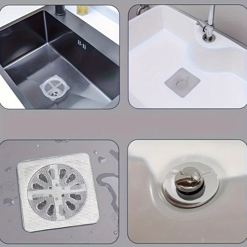 (Kit 10) Telas Protetoras Adesivas para Ralo – Filtro Antientupimento e Bloqueador de Insetos