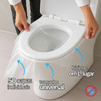 (Compre 30 Leve 50) CapaClean® – Capas Higiênicas Individuais para Vaso Sanitário - Brinde Exclusivo 🔥