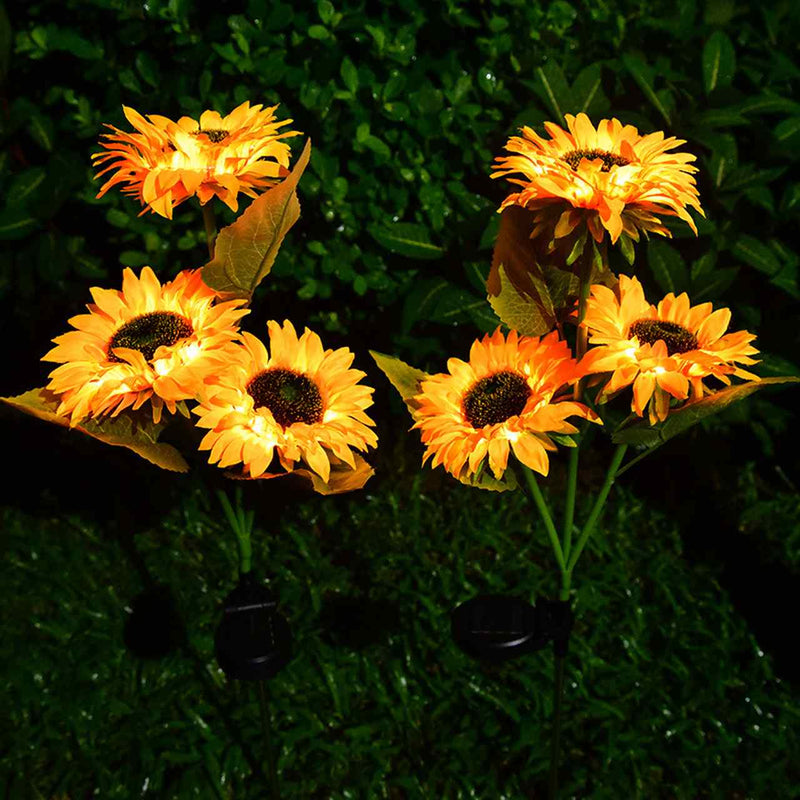 SUNFLOWER - Girassóis LED por Energia Solar (Acompanha Painel Solar)