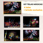 Kit com 4 Telas de Desenhos Mágicos Lumier + Caneta Exclusiva + (Frete Grátis)