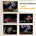 Kit com 4 Telas de Desenhos Mágicos Lumier + Caneta Exclusiva + (Frete Grátis)