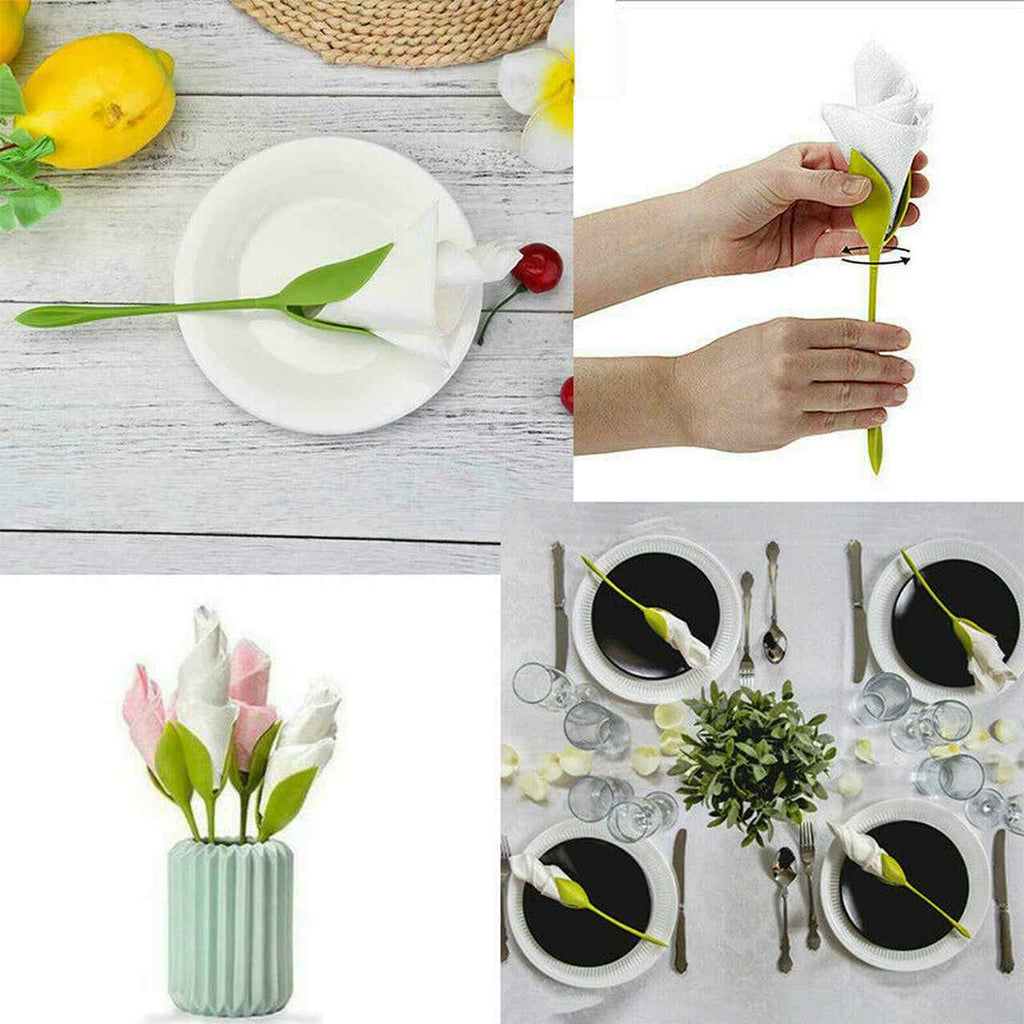 Kit 16 Flores Porta Guardanapos Jantar Elegante - Frete Grátis